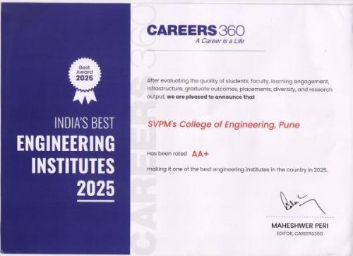 India's Best Engineering Institute Award